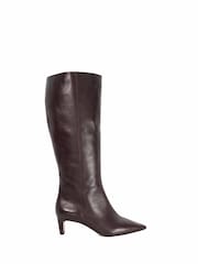Dune London Red Wide Fit Smoulder Knee High Boots - Image 3 of 5