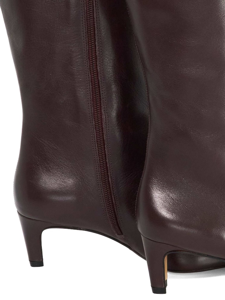 Dune London Red Wide Fit Smoulder Knee High Boots - Image 5 of 5 Dune London Red Wide Fit Smoulder Knee High Boots - Image 5 of 5