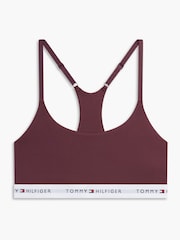 Tommy Hilfiger Brown Signature Logo Racerback Microfibre Bralette - Image 5 of 6