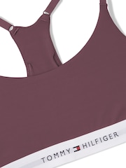 Tommy Hilfiger Brown Signature Logo Racerback Microfibre Bralette - Image 6 of 6