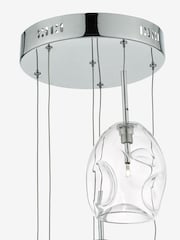 Dar Lighting Silver Quinn 6 Light Ceiling Light Pendant - Image 3 of 4