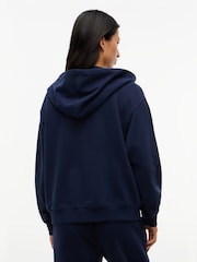 Tommy Hilfiger Blue Essential Terry Relaxed Zip-Thru Lounge Hoodie - Image 2 of 4