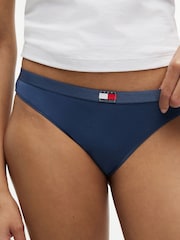 Tommy Hilfiger Blue Heritage Flag Logo Briefs 3 Pack - Image 5 of 6