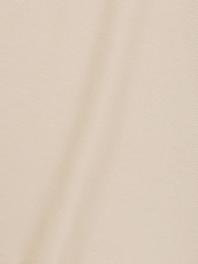 French Connection Brown Cotton Blend Textured Contrast Trims Zip-Up Short Sleeve Polo Shirt - Image 6 of 6