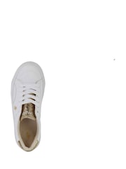 Polo Ralph Lauren Gold Kids Glitter Ryley Trainers - Image 4 of 4