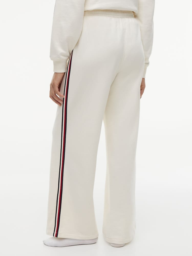 Tommy Hilfiger Cream Global Stripe Wide Leg Lounge Joggers - Image 2 of 5