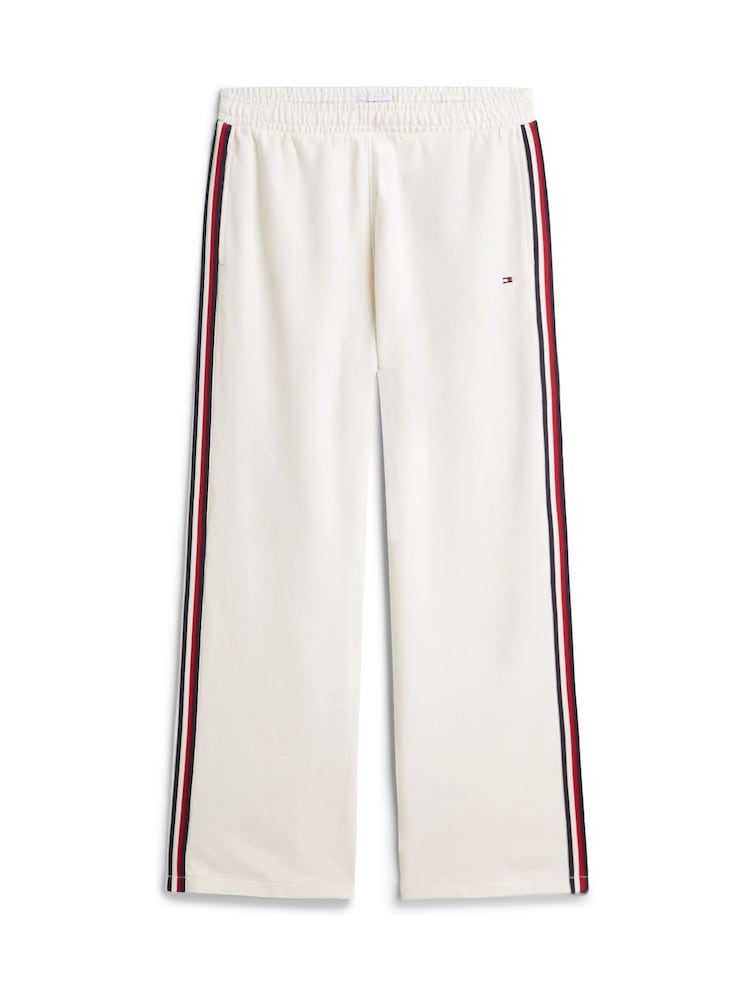 Tommy Hilfiger Cream Global Stripe Wide Leg Lounge Joggers - Image 5 of 5