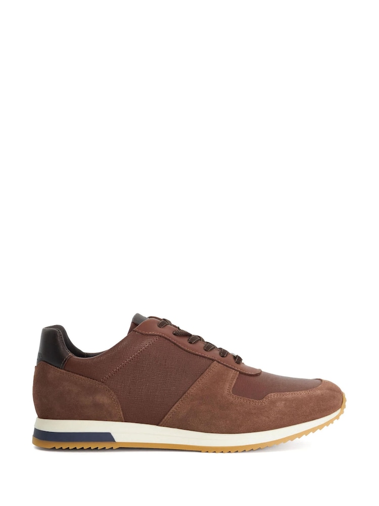 Dune London Brown Wide Fit Trusting Trainers - Image 1 of 5 Dune London Brown Wide Fit Trusting Trainers - Image 1 of 5
