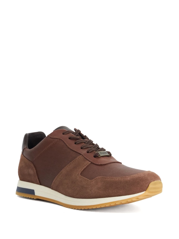 Dune London Brown Wide Fit Trusting Trainers - Image 2 of 5 Dune London Brown Wide Fit Trusting Trainers - Image 2 of 5