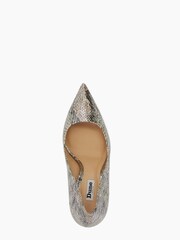 Dune London Silver Atlanta High Heel Pointed Courts - Image 4 of 5