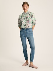 Joules Elle Green/Pink Frill Blouse - Image 2 of 6