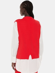 Whistles Red Textured Rib Tank - Image 2 of 5