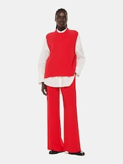 Whistles Red Textured Rib Tank - Image 3 of 5