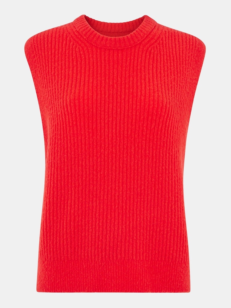 Whistles Red Textured Rib Tank - Image 5 of 5 Whistles Red Textured Rib Tank - Image 5 of 5