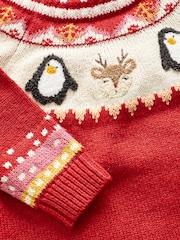 Red Reindeer Knitted Jumper Dress (3mths-7yrs) - Image 5 of 5