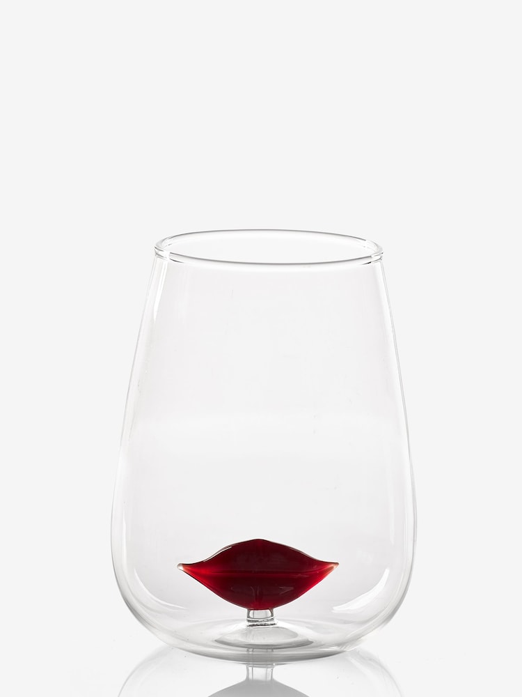 Rockett St George Set of 2 Clear Lips Tumblers - Image 2 of 2