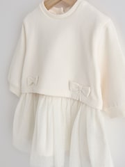 White Twofer Mesh Baby Dress (0mths-2yrs) - Image 3 of 7