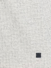 French Connection White Cotton Textured Relaxed Collar Button Long Sleeve Shacket - Image 5 of 6