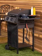 Charles Bentley Black Garden Deluxe 2 Burner Gas BBQ - Image 2 of 6