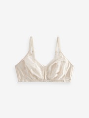 Cream Total Support Non Pad Non Wire Animal Print Mesh Bra with Side Support - Image 6 of 7