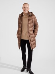 Hobbs Brown Petite Joelle Puffer Jacket - Image 3 of 4