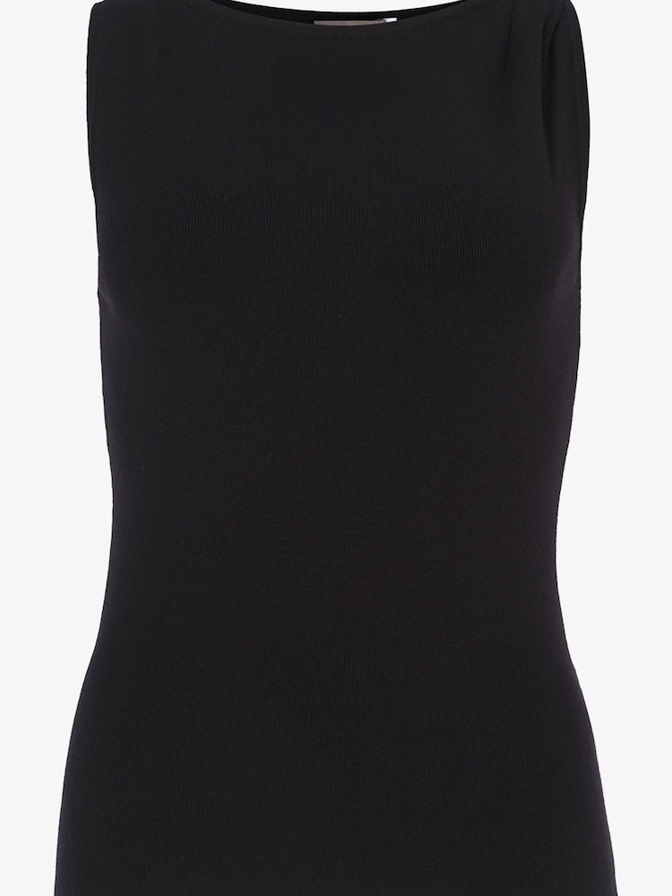 Mint Velvet Twist Shoulder Black  Top - Image 4 of 4