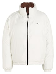 Calvin Klein Jeans Reversible 90s Puffer Brown Coat - Image 5 of 6
