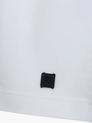 French Connection White Cotton Contrast Trim Button Short Sleeve Polo Shirt - Image 6 of 6