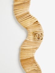 Nina Campbell Natural Hand Woven Scallop Frame Wall Mirror - Image 6 of 6