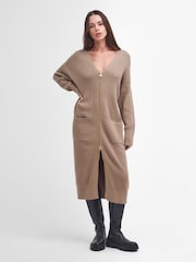 Barbour® International Mondale Knitted Zip Midi Black Dress - Image 1 of 7