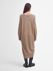 Barbour® International Mondale Knitted Zip Midi Black Dress - Image 2 of 7