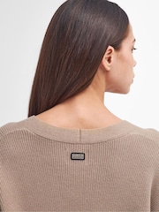 Barbour® International Mondale Knitted Zip Midi Black Dress - Image 4 of 7