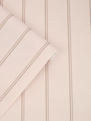 Laura Ashley Plaster Pink Chalford Wood Panelling 10M Wallpaper - Image 2 of 3
