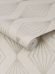 Art For The Home Pearl White Boutique Marquise Geo 10M Wallpaper - Image 3 of 3