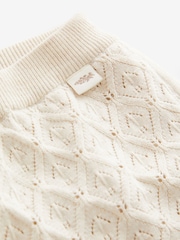 Laura Ashley Cream 100% Cotton Pointelle Lounge Shorts - Image 7 of 7