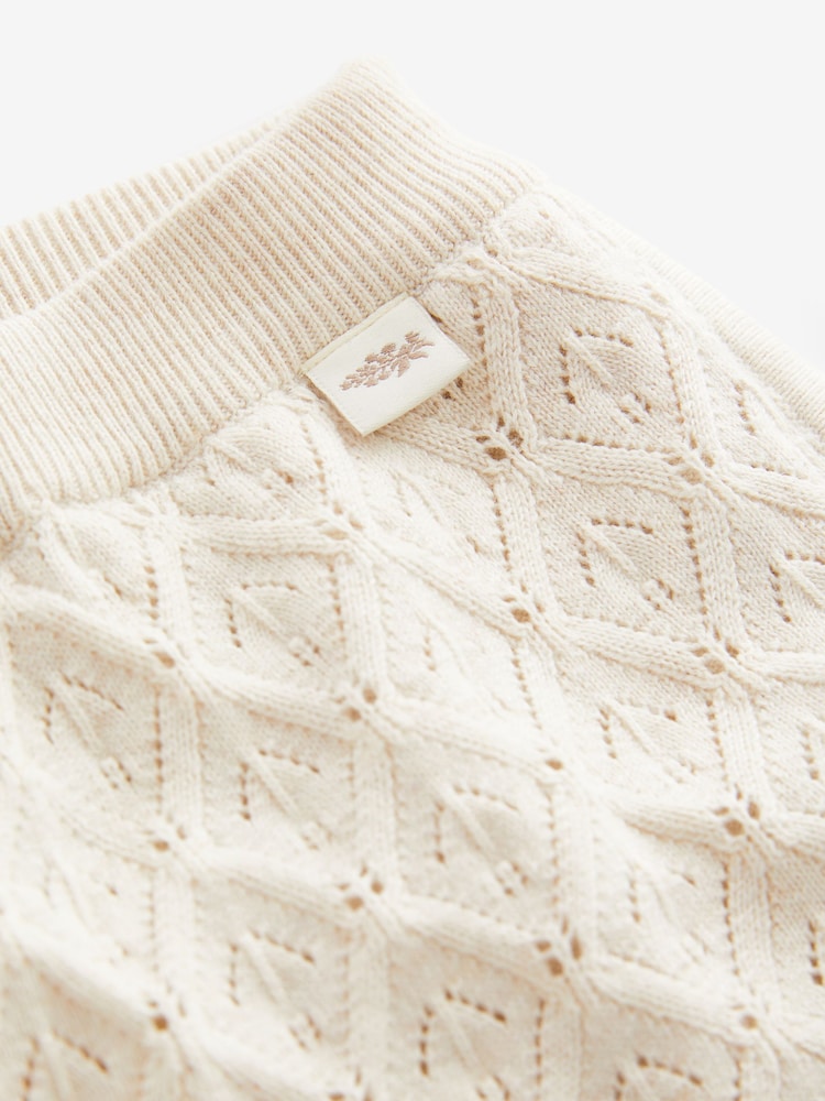 Laura Ashley Cream 100% Cotton Pointelle Lounge Shorts - Image 7 of 7 Laura Ashley Cream 100% Cotton Pointelle Lounge Shorts - Image 7 of 7