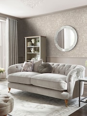 Laura Ashley Dove Grey Heledd Blooms 10M Wallpaper - Image 1 of 3