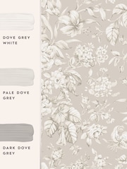 Laura Ashley Dove Grey Heledd Blooms 10M Wallpaper - Image 2 of 3