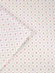 Laura Ashley Coral Pink Kate 10M Wallpaper - Image 3 of 4