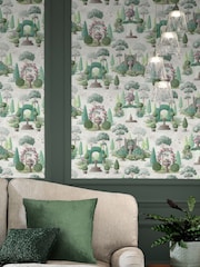 Laura Ashley Fern Green Naunton Folly 10M Wallpaper - Image 1 of 3