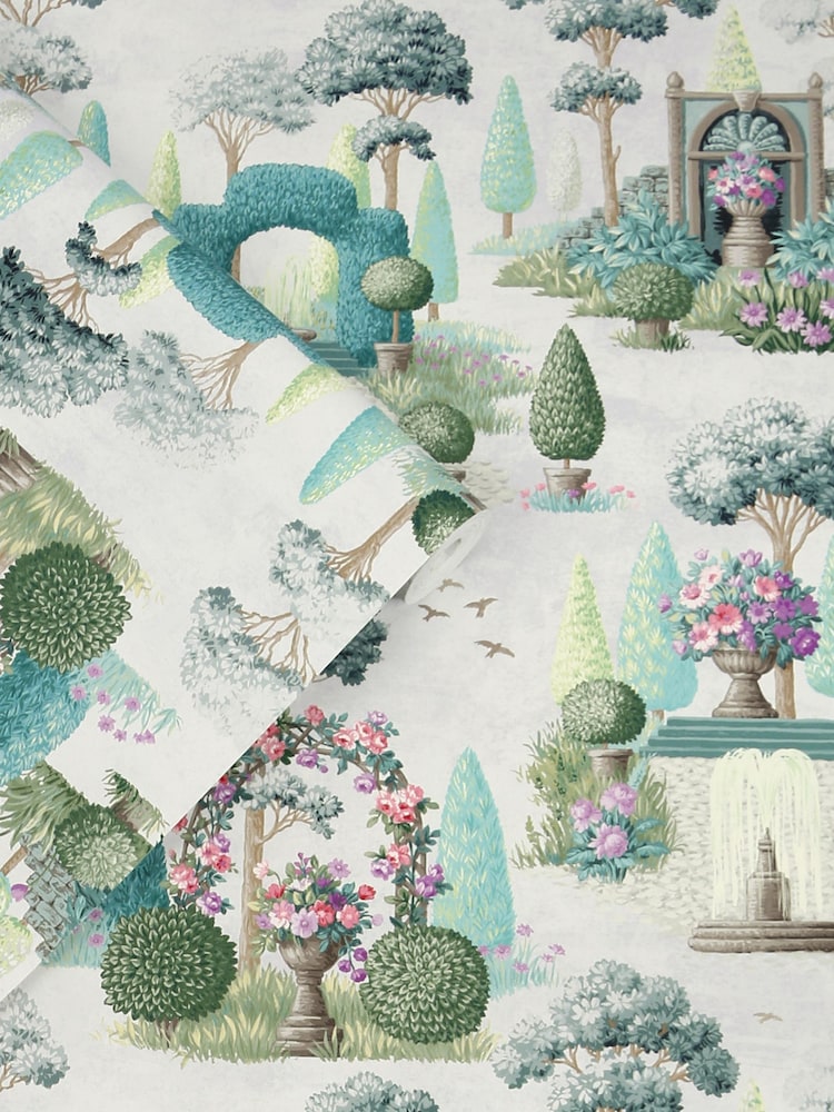 Laura Ashley Fern Green Naunton Folly 10M Wallpaper - Image 2 of 3