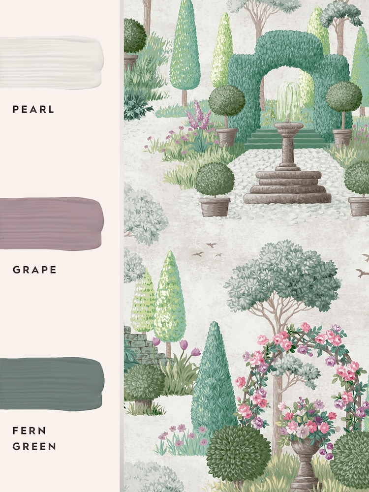 Laura Ashley Fern Green Naunton Folly 10M Wallpaper - Image 3 of 3