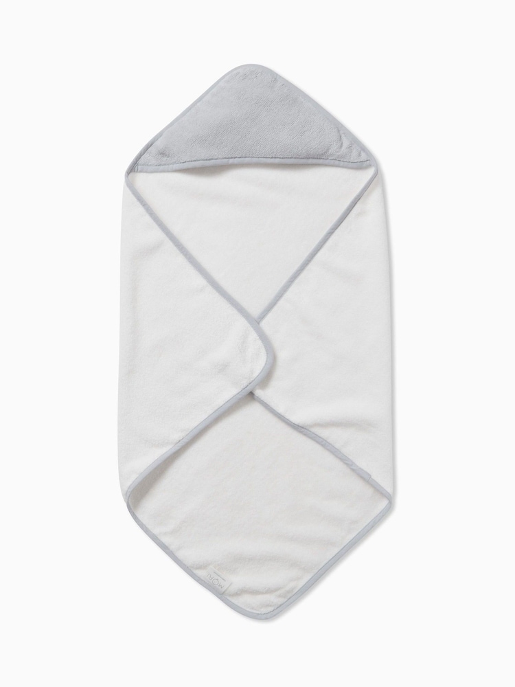 Branco/Cinza - MORI 100% Cotton Super Soft Baby Hooded Towel - Imagem 6 de 6