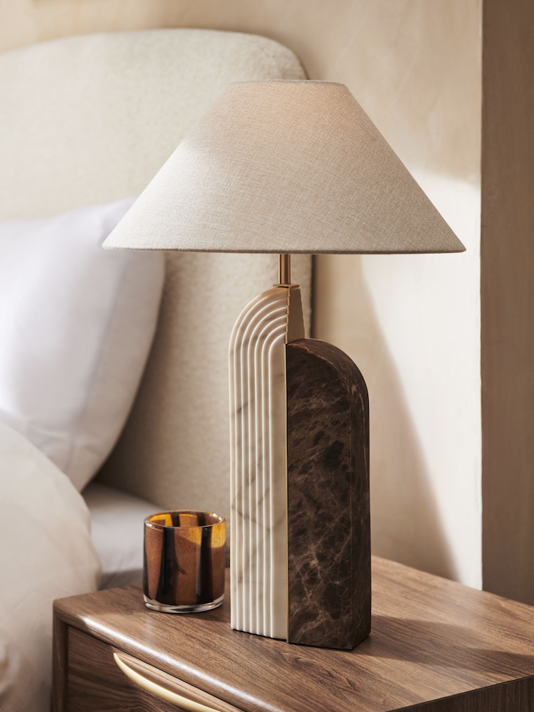 Brown Carrara Table Lamp - Image 2 of 4