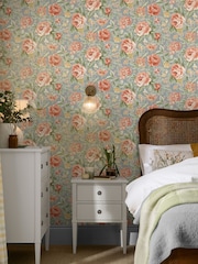 Laura Ashley Ochre Yellow Wild Roses 10M Wallpaper - Image 1 of 3