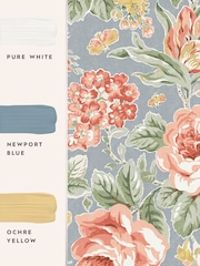Laura Ashley Ochre Yellow Wild Roses 10M Wallpaper - Image 3 of 3