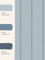 Laura Ashley Seaspray Blue Chalford Wood Panelling 10M Wallpaper - Image 3 of 3