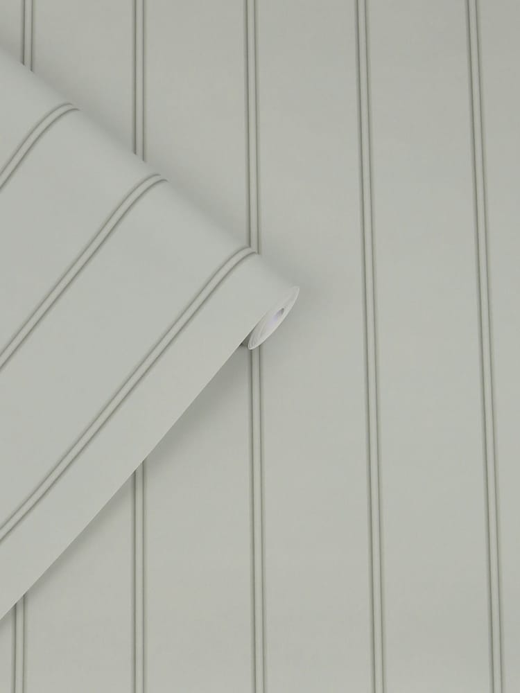 Laura Ashley Sage Green Chalford Wood Panelling 10M Wallpaper - Image 2 of 3