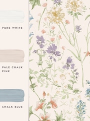 Laura Ashley Chalk Pink Wild Meadow 10M Wallpaper - Image 3 of 3