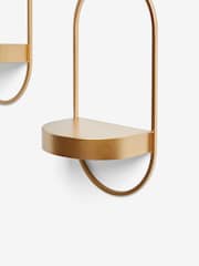 Gold Bronx Set of 2 Display Shelves - Image 5 of 5